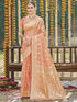 Deeva Sarees Peach Satin Silk Saree